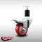 Service Caster 3'' SS Red Poly Swivel 1-1/2'' Expanding Stem Caster Total Lock Brake SCC-SSEXTTL20S314-PPUB-RED-112 - alternate 2